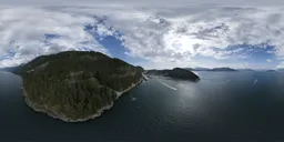 Aerial view of City at Coast