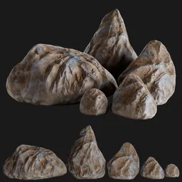 Rock Collection with Mineral Streaks