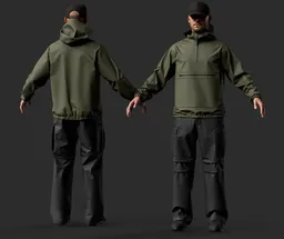 Techwear Outfit, Urban Outdoor Utility