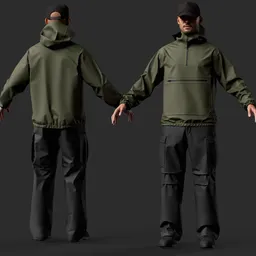 Techwear Outfit, Urban Outdoor Utility