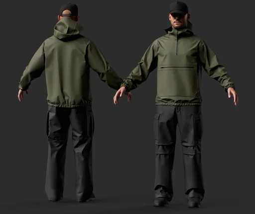 Techwear Outfit, Urban Outdoor Utility