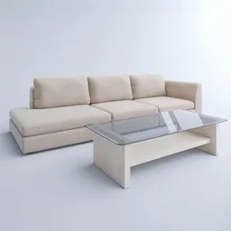 Vera Beige 4 seater sofa right