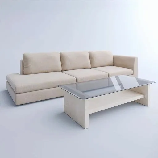 Vera Beige 4 seater sofa right