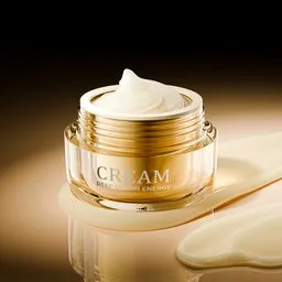 Luxury Golden Face Cream Scene