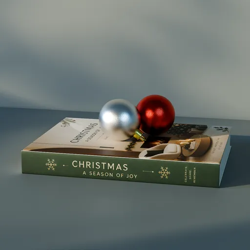 Christmas Book with Ornaments