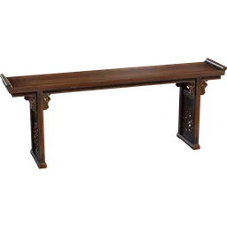 Intricately designed Chinese Console Table 3D model, perfect for Blender rendering and architectural visualization.