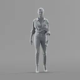 Lowpoly Female Walking