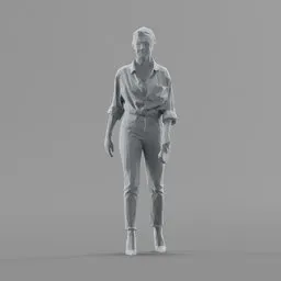 Lowpoly Female Walking