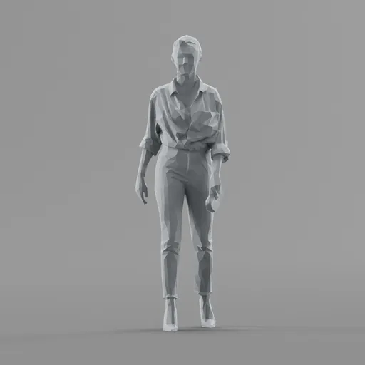 Lowpoly Female Walking
