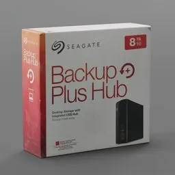 Seagate Backup Hub cardboard box