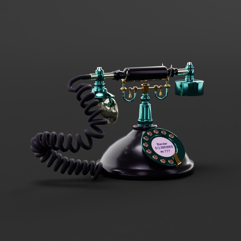 BlenderKit: Download the Antique phone model