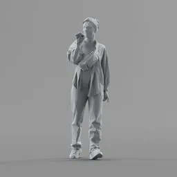 Lowpoly Female Walking