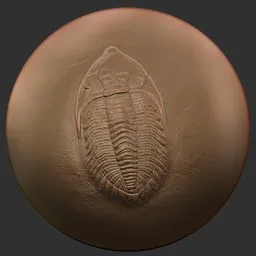 ER Fossil Brush-Phacops trilobite