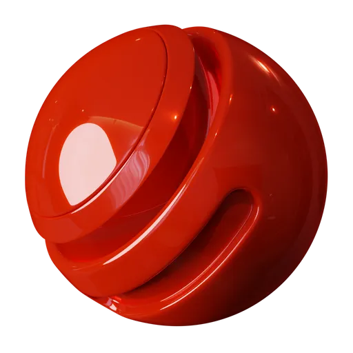Glossy red PBR car paint material suitable for Blender 3D rendering, offering a procedural, customizable shader.