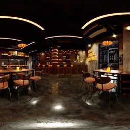 Warm Light Industrail Bar