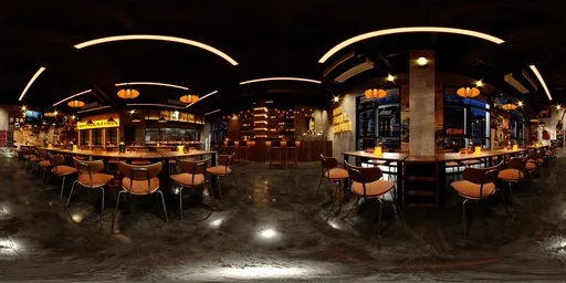 Warm Light Industrail Bar