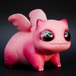 Strawberry Dragon (Rigged)