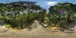 Stone brick trail during the day