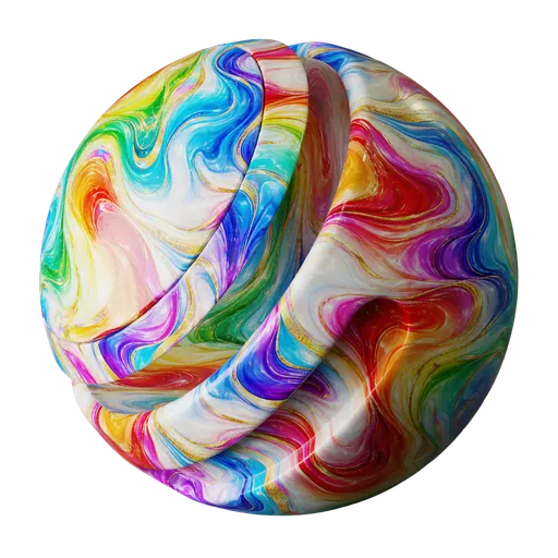 Rainbow Gold Iridescent Marble