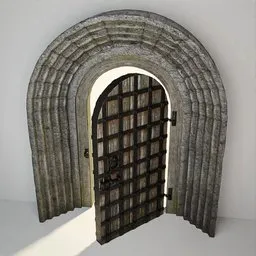Medieval Norman Door 16