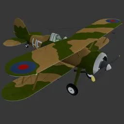 Biplane Fighter Gloster Gladiator