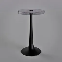 Black and glass side table