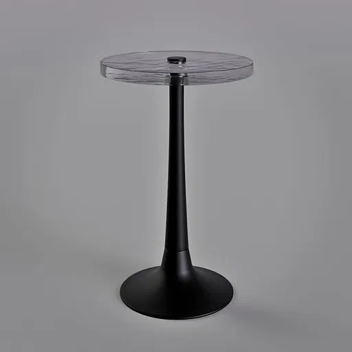 Black and glass side table