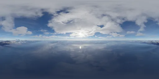 Aerial Mountain Landscape Sunny Day