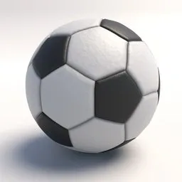 Detailed soccer ball 3D model with wear-and-tear textures for Blender artists.