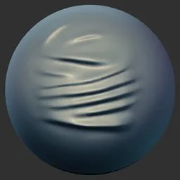 3D sculpting brush for creating detailed fabric wrinkles and collar textures in Blender models.