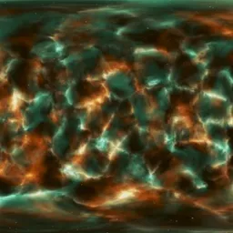 Orange and Green-blue Nebula HDRI