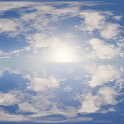 Calm Horizon Sky & Ocean Reflection