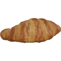 Highly detailed Blender 3D model of a golden-brown croissant, perfect for photorealistic food scenes.