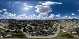 Puffy White Clouds Day City