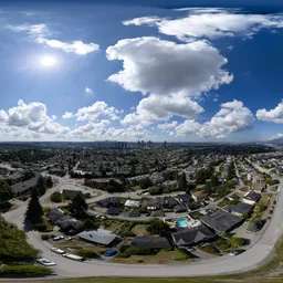 Puffy White Clouds Day City
