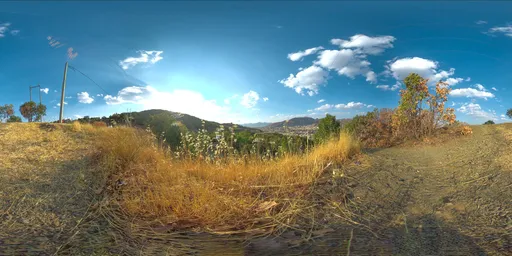 Hillside Dry Grass Sunset