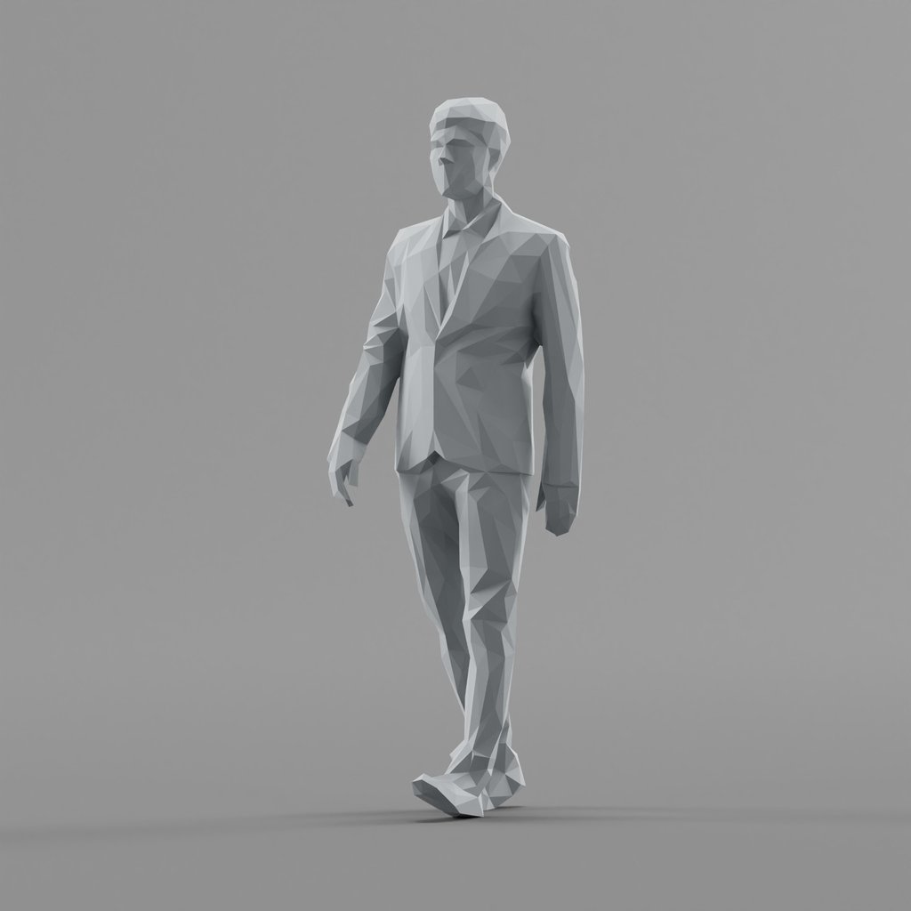 Lowpoly Male Standing | Men models | Blendkit