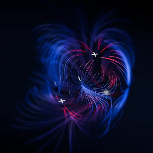 Magnetic Field Lines Dipole  Simulation