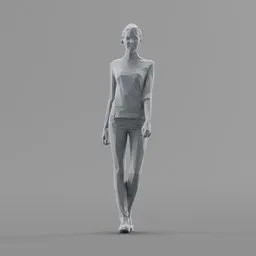 Lowpoly Female Walking