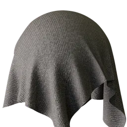 High-resolution 4K PBR grey scanned fabric texture for 3D modeling in Blender.