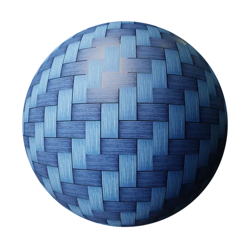 Textured PBR blue parquet material suitable for 3D modeling in Blender, ideal for kitchen flooring or wall applications.