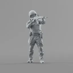 Lowpoly People SWAT Soldier