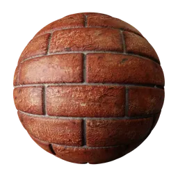 High-quality 2K PBR Red Brick texture with realistic displacement for 3D modeling in Blender and other software.