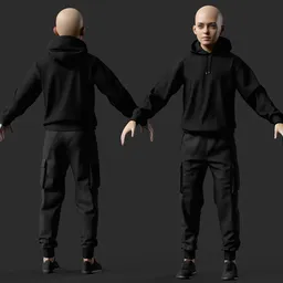 Urban Streetwear Child Male Character