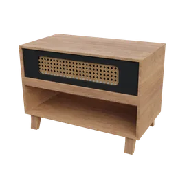 Modern lowpoly cabinet 3D model with high-quality textures, ideal for Blender interior design renderings.