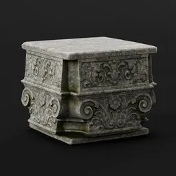 Stone Plyth Column Top Grey