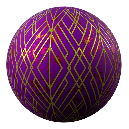 Royal Metal Triangles Purple