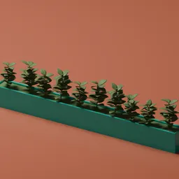 Large planter with plants