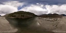 River Mountain Valley Cloudy Day