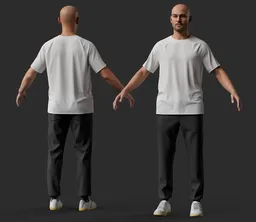 Casual Athleisure Male Character